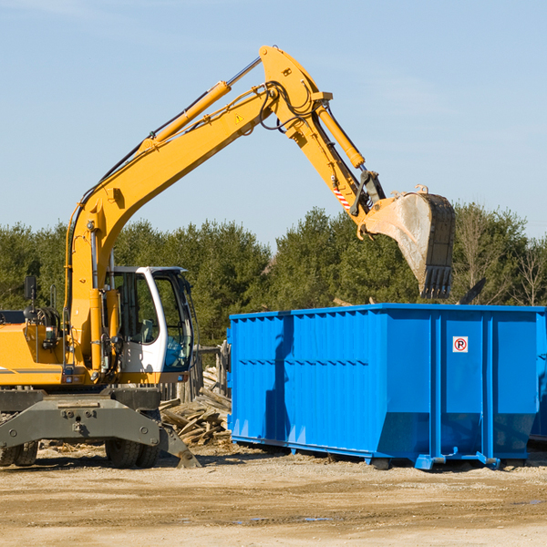 are there any restrictions on where a residential dumpster can be placed in Larkspur Colorado